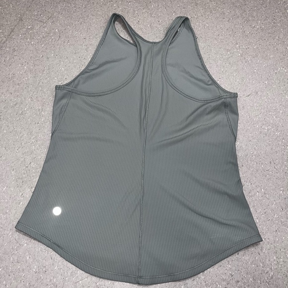 Lululemon Base Pace Ribbed Tank Top – Silver Blue – Size 8 - Picture 10 of 12